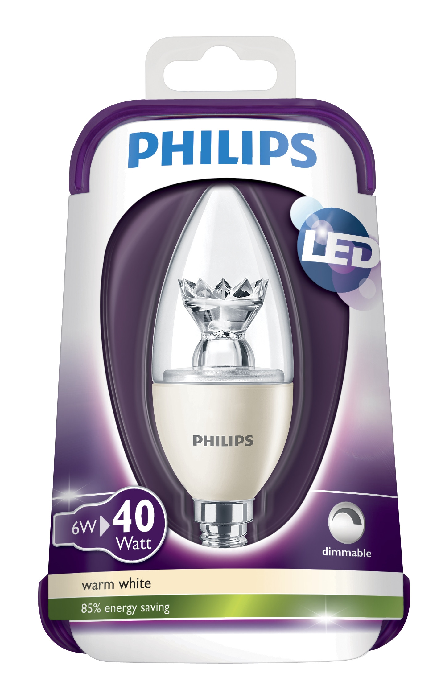 Philips LEDcandle 6-40W E14 827